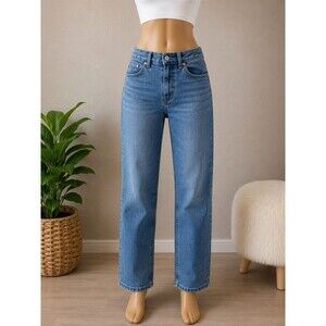 Levi’s 505 Regular Jeans Women’s 12 Reg Blue Straight Leg Medium Wash Minimalist